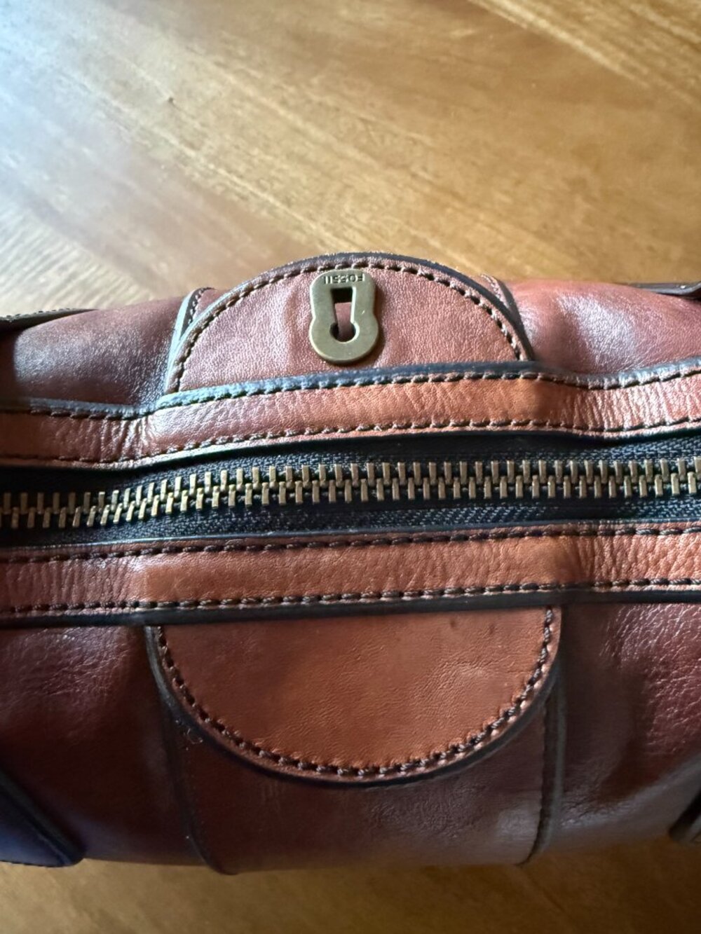 FOSSIL Vintage Reissue VRI Leather Satchel Shoulder Bag. - Picture 11 of 15